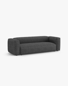 CANAPEA EXTENSIBILA, CU 3 LOCURI, MARTINA, GRI ANTRACIT, 264 CM, CU TAPITERIE DIN TEXTIL BOUCLE MONET, MICADONI - Img 2