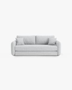 CANAPEA EXTENSIBILA DORMI, GRI DESCHIS, 225X94 CM, TAPITAT CU TAPITERIE DIN TEXTIL STRUCTURAT MOLYBDEN, MICADONI