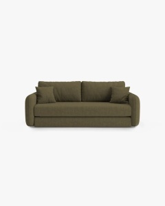 CANAPEA EXTENSIBILA DORMI, VERDE, 225X94 CM, TAPITAT CU TAPITERIE DIN TEXTIL STRUCTURAT MOLYBDEN, MICADONI