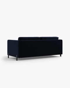CANAPEA EXTENSIBILA GLORIA, CU 2 LOCURI, ALBASTRU ROYAL, 102X186 CM, TAPITAT CU TAPITERIE DIN TEXTIL CATIFEA SALVADOR, MICADONI - Img 3