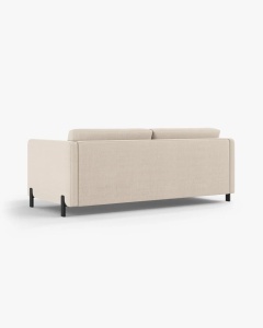 CANAPEA EXTENSIBILA GLORIA, CU 2 LOCURI, BEJ, 102X206 CM, TAPITAT CU TAPITERIE DIN TEXTIL STRUCTURAT BJORN, MICADONI - Img 3