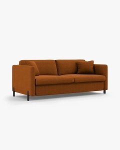 CANAPEA EXTENSIBILA GLORIA, CU 2 LOCURI, CARAMIZIU, 102X186 CM, TAPITAT CU TAPITERIE DIN TEXTIL STRUCTURAT BJORN, MICADONI - Img 5