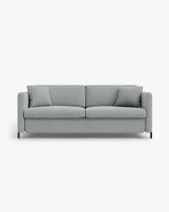 CANAPEA EXTENSIBILA GLORIA, CU 2 LOCURI, GRI DESCHIS, 102X186 CM, TAPITAT CU TAPITERIE DIN TEXTIL STRUCTURAT BJORN, MICADONI
