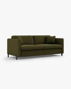 CANAPEA EXTENSIBILA GLORIA, CU 2 LOCURI, VERDE, 102X206 CM, TAPITAT CU TAPITERIE DIN TEXTIL STRUCTURAT BJORN, MICADONI - Img 5