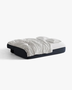 CANAPEA EXTENSIBILA HENA, CU 3 LOCURI, ALBASTRU ROYAL, 205X112 CM, TAPITAT CU TAPITERIE DIN TEXTIL STRUCTURAT MOLYBDEN, MICADONI - Img 4