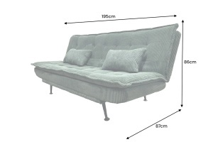CANAPEA EXTENSIBILA, JAZZ 195CM, 3 LOCURI, MATERIAL CATIFEA RAIAT, CULOARE VERDE, ARTIM GROUP SELECTION - Img 2