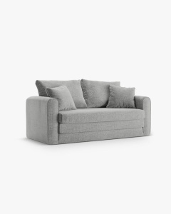 CANAPEA EXTENSIBILA LIDO, GRI CALD, 158X69 CM, TAPITAT CU TAPITERIE DIN TEXTIL STRUCTURAT BALTIMORE, MICADONI - Img 4