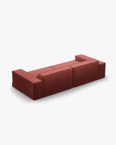 CANAPEA JODIE, CU 4 LOCURI, 244X99 CM, LEMN DE CIRES, TAPITAT CU TAPITERIE DIN TEXTIL STRUCTURAT LINS, MICADONI - Img 4