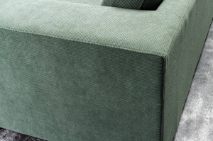 CANAPEA, LOUNGER 220CM, STRUCTURA DE LEMN SI STOFA, VERDE/NEGRU, COD 43758, MODEL DEOSEBIT - Img 5