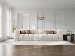 CANAPEA LUPIN, 4 LOCURI, 288 CM, BEJ DESCHIS 23 TAPITERIE CHENILLE, DESIGN DEOSEBIT - Img 1