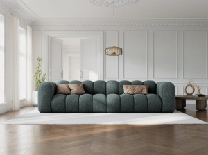 CANAPEA LUPIN, 4 LOCURI, 288 CM, VERDE PETROL 78, TAPITERIE CHENILLE, DESIGN DEOSEBIT