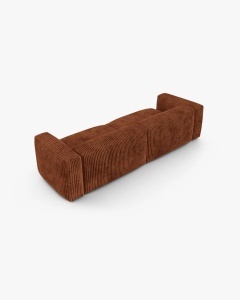 CANAPEA MARTINA, 320X120 CM, ADANCIME SCAUN 90 CM, CARAMIZIU, TAPITAT CU TAPITERIE DIN TEXTIL CORDOI TILIA, MICADONI - Img 3