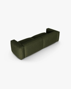 CANAPEA MARTINA, 320X120 CM, ADANCIME SCAUN 90 CM, VERDE, TAPITAT CU TAPITERIE DIN TEXTIL STRUCTURAT BOSTON, MICADONI - Img 3