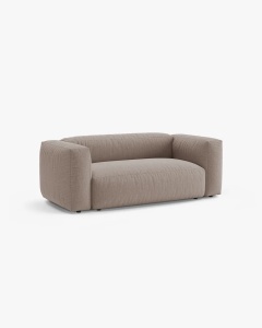 CANAPEA MARTINA, CU 2 LOCURI, BEJ DESCHIS, 200 CM, CU TAPITERIE DIN TEXTIL STRUCTURAT BOSTON, MICADONI - Img 2