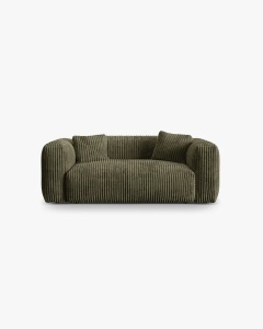 CANAPEA MARTINA, CU 2 LOCURI, VERDE MUSCHI, 200 CM, CU TAPITERIE DIN TEXTIL CORDOI TILIA, MICADONI