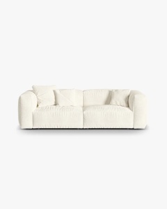 CANAPEA MARTINA, CU 3 LOCURI, FILDES, 244 CM, CU TAPITERIE DIN TEXTIL BOUCLE MONET, MICADONI