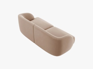 CANAPEA MILEY, 2 LOCURI, 180 CM, CAPPUCCINO 40, TAPITERIE DIN CATIFEA, DESIGN DEOSEBIT - Img 4