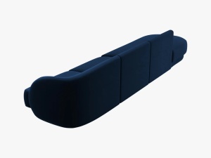 CANAPEA MILEY STANGA, 4 LOCURI, 325 CM, ALBASTRU 86, TAPITERIE DIN CATIFEA, DESIGN DEOSEBIT - Img 2