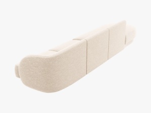 CANAPEA MILEY STANGA, 4 LOCURI, 325 CM, BEJ DESCHIS 23, TAPITERIE CHENILLE, DESIGN DEOSEBIT - Img 2