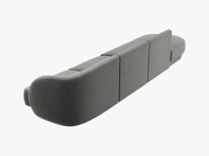 CANAPEA MILEY STANGA, 4 LOCURI, 325 CM, GRI DESCHIS 13, TAPITERIE DIN CATIFEA, DESIGN DEOSEBIT - Img 2