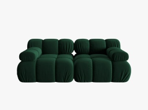 CANAPEA MODULARA BELLIS, 2 LOCURI, 188 CM, VERDE 38, TAPITERIE DIN CATIFEA, DESIGN DEOSEBIT - Img 3