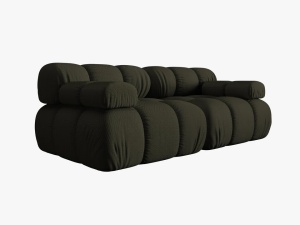 CANAPEA MODULARA BELLIS, 2 LOCURI, 188 CM, VERDE 77, TAPITERIE DIN CATIFEA 3D, DESIGN DEOSEBIT
