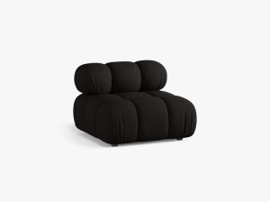 CANAPEA MODULARA BELLIS, NEGRU, CU TAPITERIE DIN TEXTIL LIBERTY, MICADONI - Img 2