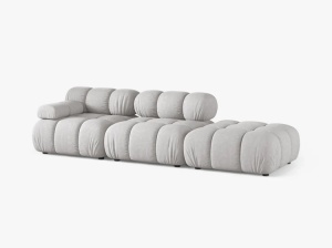 CANAPEA MODULARA BELLIS, PE DREAPTA, CU TAPITERIE DIN TEXTIL STRUCTURAT LIBERTY, MICADONI - Img 2