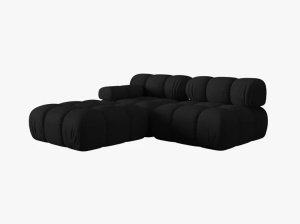 CANAPEA MODULARA BELLIS, PE STANGA, NEAGRA, CU TAPITERIE DIN TEXTIL 3D SONIC, MICADONI - Img 5