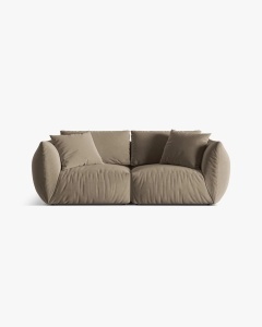CANAPEA MODULARA CHRIS, CU 3 LOCURI, 220X100, MARO DESCHIS, CU TAPITERIE DIN TEXTIL CATIFEA CASINO, MICADONI - Img 2