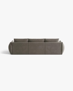 CANAPEA MODULARA, CU 4 LOCURI, BLOOM, 232 CM, GRI, CU TAPITERIE DIN TEXTIL CATIFEA CASINO, MICADONI - Img 4