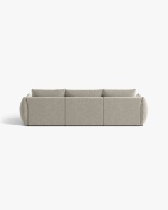 CANAPEA MODULARA, CU 4 LOCURI, BLOOM, 232 CM, GRI DESCHIS, CU TAPITERIE DIN TEXTIL STRUCTURAT WIND, MICADONI - Img 4