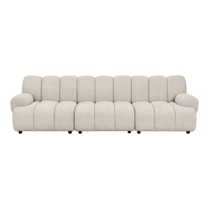 CANAPEA MODULARA LIVING TAZA 275CM, DIN LEMN SI TEXTIL, CULOARE BEJ NISIPIU, HOUSE NORDIC