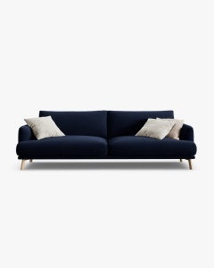 CANAPEA NAOMI, ALBASTRU ROYAL, 230X95 CM, TAPITAT CU TAPITERIE DIN TEXTIL CATIFEA SALVADOR, MICADONI