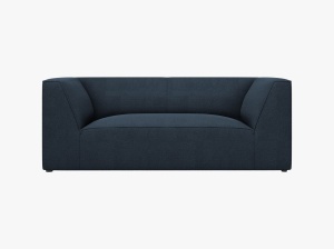 CANAPEA RUBY, CU 2 LOCURI, ALBASTRU, CU TAPITERIE DIN TEXTIL STRUCTURAT OTTAWA, MICADONI
