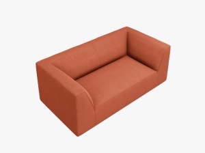 CANAPEA RUBY, CU 2 LOCURI, CORAI, CU TAPITERIE DIN TEXTIL STRUCTURAT OTTAWA, MICADONI - Img 3