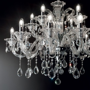 CANDELABRU COLOSSAL SP15, TRANSPARENT, DIN STICLA, STIL CLASIC - Img 2