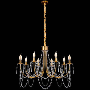 CANDELABRU, CRYSTAL GOLD,APP766-8CP , METAL SI STICLA, 8 BECURI - Img 8