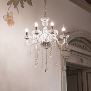 CANDELABRU GIUDECCA SP6, TRANSPARENT, DIN STICLA, STIL CLASIC - Img 2