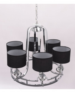 CANDELABRU MODERN REDFORD W6 DIN STICLA SI TEXTIL DESIGN DEOSEBIT - Img 4