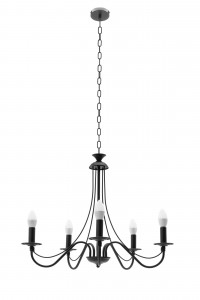 CANDELABRU RUSTIC APP647-5CP, 126X80 cm, NEGRU, DIN METAL, STIL RUSTIC, TU - Img 6