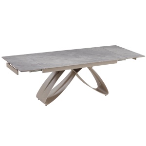 CEL MAI MIC PRET!!!MASA EXTENSIBILA 160-240CM, ARTIM MEBLE, REALIZATA DIN METAL SI CERAMICA, CULOARE MARMURA GRI/CREM, STIL MODERN