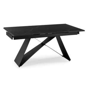 CEL MAI MIC PRET!!!MASA EXTENSIBILA 160-240CM, ARTIM MEBLE, REALIZATA DIN METAL SI CERAMICA, CULOARE MARMURA NEAGRA/NEGRU, STIL MODERN - Img 8