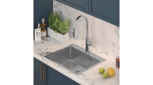 CHIUVETA BUCATARIE REA RUSSEL 110, NICHEL PERIAT, DIN INOX, CALITATE SUPERIOARA - Img 4