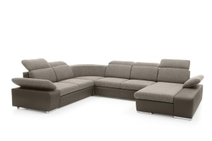 COLTAR CONTINENTAL XL, CU FUNCTIE DE DORMIT, GRI GRUPA I, CONFECTIONAT DIN METAL, TEXTIL SI SPUMA, STIL MODERN - Img 1
