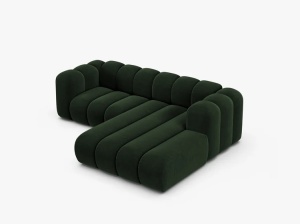 COLTAR CU 3 LOCURI LUPIN 230, PE DREAPTA, VERDE SMARALD, CU TAPITERIE DIN CATIFEA VENUS, MICADONI - Img 3