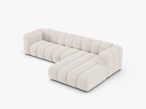 COLTAR CU 4 LOCURI LUPIN 288, PE DREAPTA BEJ DESCHIS, CU TAPITERIE DIN TEXTIL CHENILLE EDEN, MICADONI - Img 3