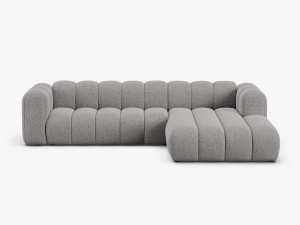 COLTAR CU 4 LOCURI LUPIN 288, PE DREAPTA, GRI INCHIS, CU TAPITERIE DIN TEXTIL CHENILLE EDEN, MICADONI