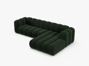 COLTAR CU 4 LOCURI LUPIN 288, PE DREAPTA, VERDE SMARALD, CU TAPITERIE DIN CATIFEA VENUS, MICADONI - Img 3