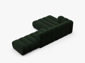 COLTAR CU 5 LOCURI LUPIN 294, PE STANGA, VERDE SMARALD, CU TAPITERIE DIN CATIFEA VENUS, MICADONI - Img 4